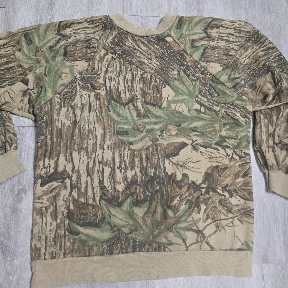 Vintage 80s Liberty RealTree Camo Pullover Sweatshirt Crewneck Mens Large - Picture 6 of 6